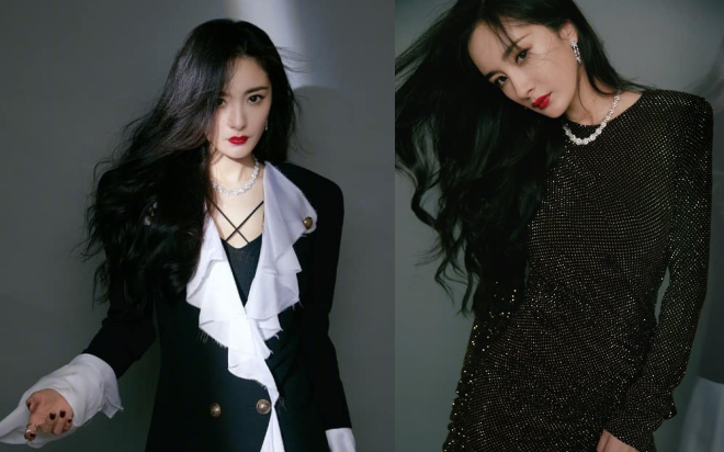 Dương Mịch lạnh lùng trong buổi họp báo chiêu thương của Tencent ngày 2/8: Ra dáng luật sư tinh anh