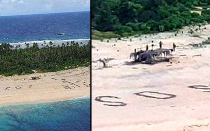 Được giải cứu khỏi đảo hoang nhờ viết chữ SOS trên cát