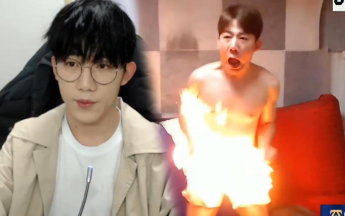 Youtuber Hàn Quốc cực điển trai: Châm lửa đốt 'của quý' khi livestream và cái kết