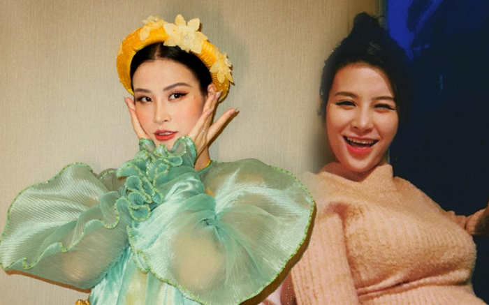 Đông Nhi lộ ảnh mặt bị phá nét thấy rõ vì tăng cân ở tháng cuối thai kỳ