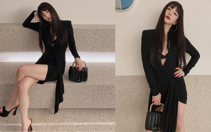 Mỹ nhân dao kéo Han Ye Seul diện váy đen xẻ sâu lộ nội y đầy quyến rũ