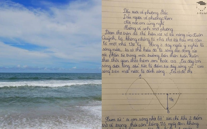 Yêu cầu phân tích bài thơ Sóng, nữ sinh có màn bẻ lái cực 'gắt'