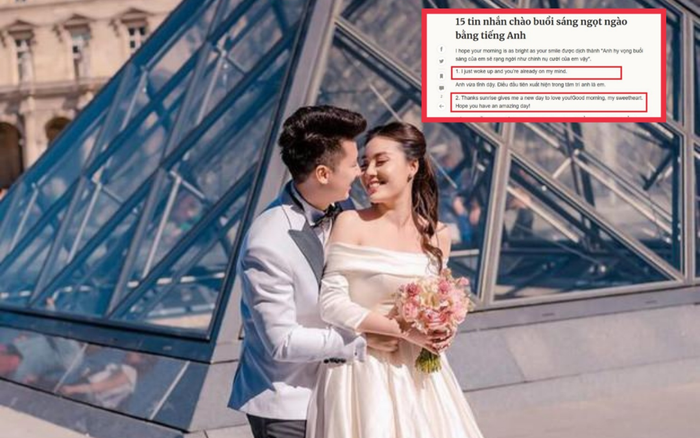 Lộ bằng chứng tin nhắn mùi mẫn của Trọng Hưng gửi Âu Hà My chỉ toàn... sao chép trên mạng