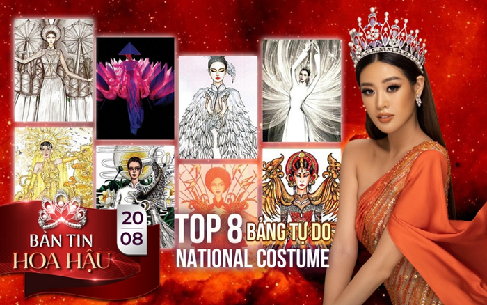 Top 8 áo dài độc đáo, đẹp mắt bảng tự do cho Khánh Vân: 'Kén em' đối đầu 'Lạc Vân' tranh Top 4