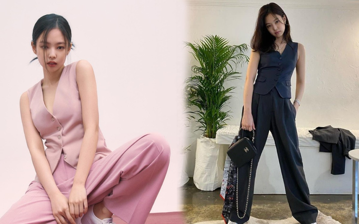 Tạp chí Vogue UK khen ngợi Jennie Black Pink thành công trong việc lăng xê style retro với áo gilê