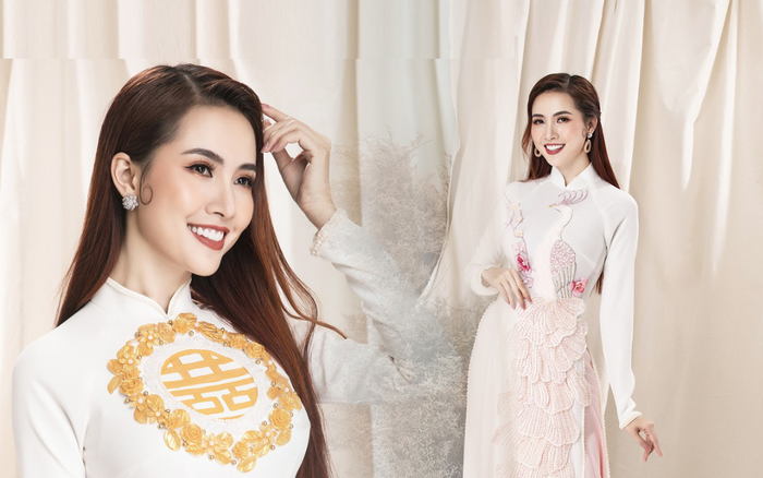 Phan Thị Mơ kiều diễm trong tà áo dài cưới tinh tế quyến rũ