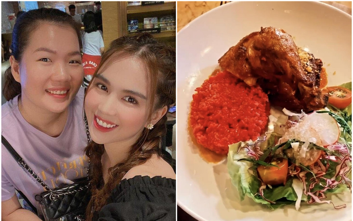 Ngọc Trinh giành ăn tinh bột nhường đùi gà cho trợ lí, dân mạng xuýt xoa: Nhất nàng trợ lí rồi nhé!