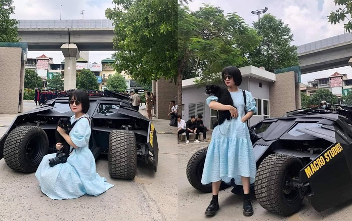 Nữ sinh gây 'sốt' CĐM khi đứng chụp cùng siêu xe của 'Batman' trước cổng trường ĐH Kiến Trúc Hà Nội