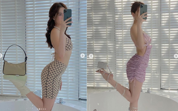 Đỉnh như Ngọc Trinh khi pose dáng 1 chân với loạt túi mini đầy điệu nghệ