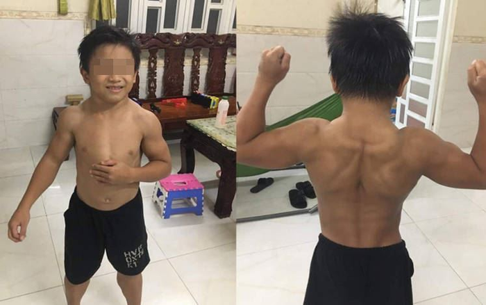 Cậu bé 10 tuổi cơ bắp cuồn cuộn ở Đồng Nai lên báo nước ngoài