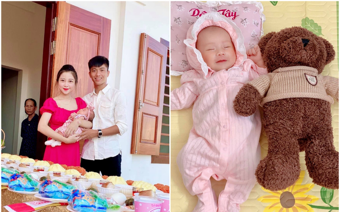 Bà xã Phan Văn Đức khoe ảnh con gái đầy tháng nhưng biểu cảm của em bé mới khiến dân tình bất ngờ
