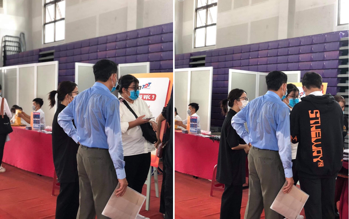 Cay khóe mắt trước hình ảnh người bố ướt đẫm mồ hôi lưng, chạy đôn chạy đáo trong ngày đầu làm thủ tục nhập học của con