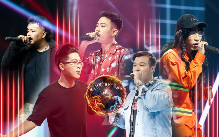 5 chiến binh bảng A 'khai hỏa' trận đấu battle 1:1 King of Rap: Chị Cả - Wxrdie - ICD - Droppy - VSOUL cầm chắc phần thắng?