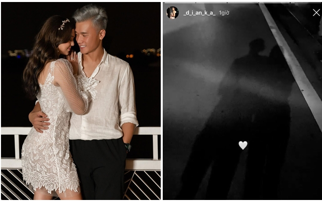 Bùi Tiến Dũng đi dạo với nàng mẫu Dianka sau trận thua Hà Nội FC