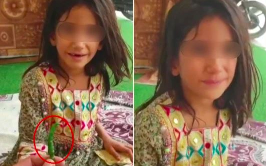 Phẫn nộ người đàn ông ép bé gái ăn xin ăn ớt để lấy tiền