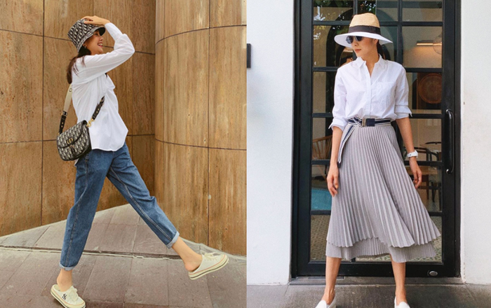 Không cần xiêm y lộng lẫy, Thanh Hằng, Hà Tăng chỉ cần diện sơ mi trắng là fan đã đổ gục hàng loạt