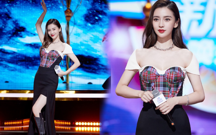 Angelababy diện váy trễ nải khoe điểm vàng hút hồn mọi ánh nhìn