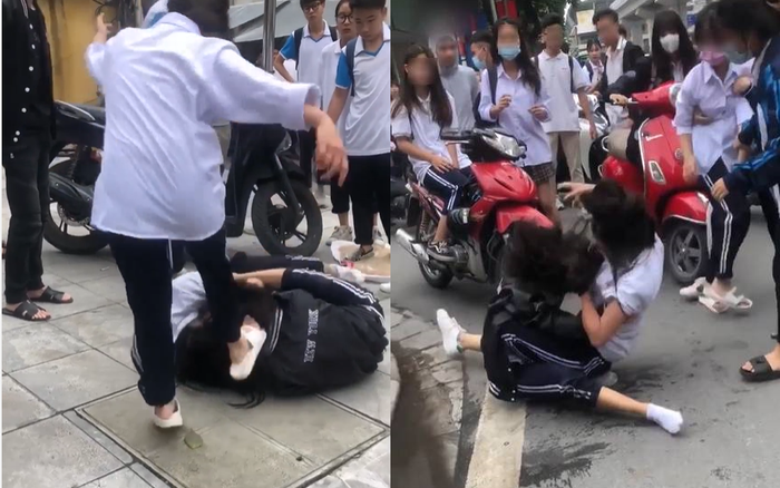 Vụ nữ sinh giật tóc đánh nhau, văng tục trước cổng trường: Tại cái 'nhìn đểu'...
