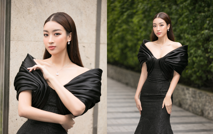Hoa hậu Đỗ Mỹ Linh diện sắc đen kinh điển, đẹp lộng lẫy như nàng thơ