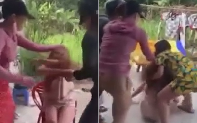 Clip em chồng xử đẹp 'tiểu tam' hộ chị dâu khiến dân mạng tranh cãi dữ dội