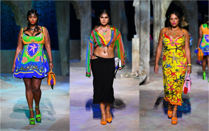 Loạt người mẫu 'quá khổ' sải bước đầy tự tin tại show Versace Xuân/Hè 2021