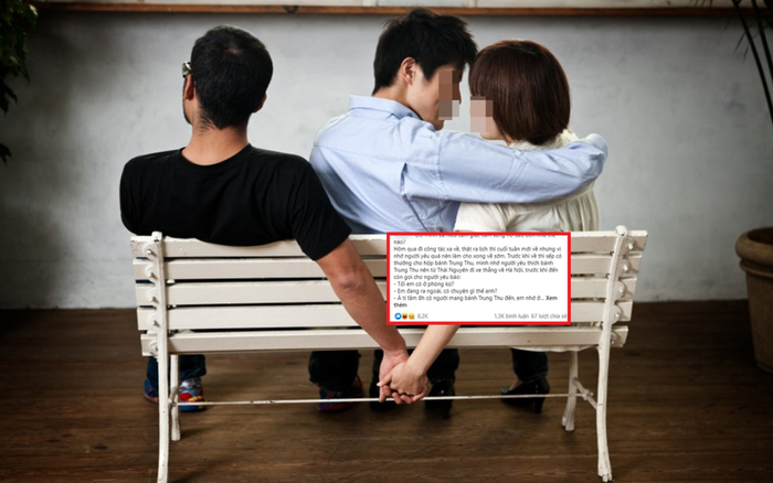 Đem hoa và bánh trung thu đến tặng bạn gái, anh chàng vô tình phát hiện mình bị 'cắm sừng'