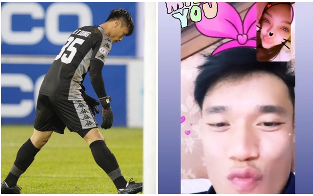 Sau trận thua 5 bàn, thủ môn Bùi Tiến Dũng gọi video cho bạn gái Dianka