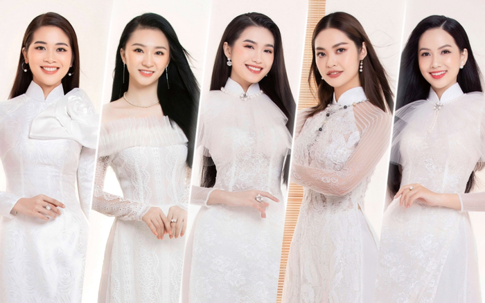Mê mẩn ngắm nhan sắc Top 60 Hoa hậu Việt Nam 2020 diện áo dài trắng tinh khôi