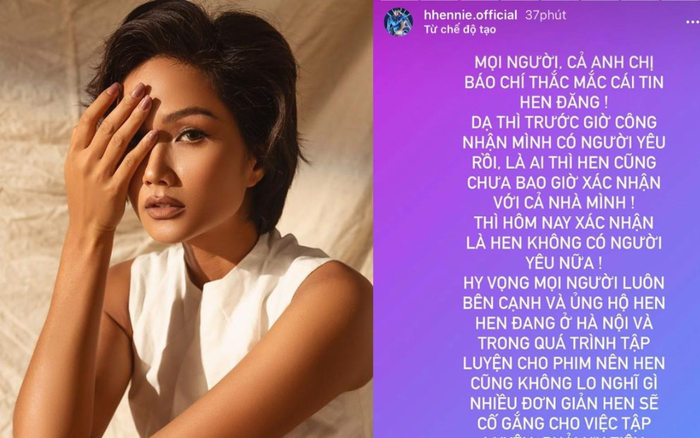 Không còn là đồn đoán, Hoa hậu H'Hen Niê chính thức xác nhận đã chia tay với bạn trai nhiếp ảnh gia