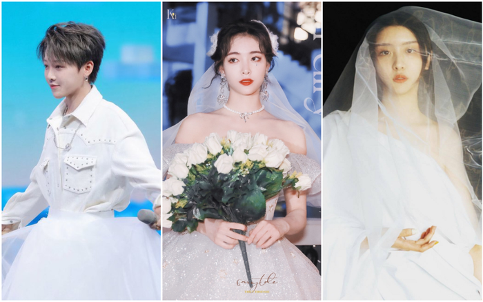 Các thành viên The9 diện váy cưới: Hứa Giai Kỳ đẹp xuất sắc, Dụ Ngôn lạ mắt