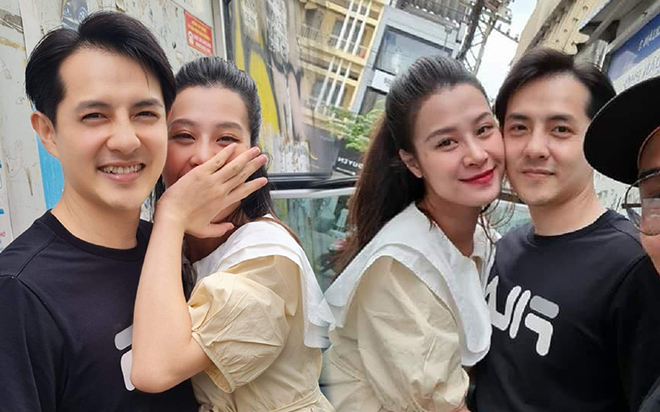 Sát ngày lâm bồn, Đông Nhi vẫn rạng rỡ đưa Ông Cao Thắng đi cắt tóc