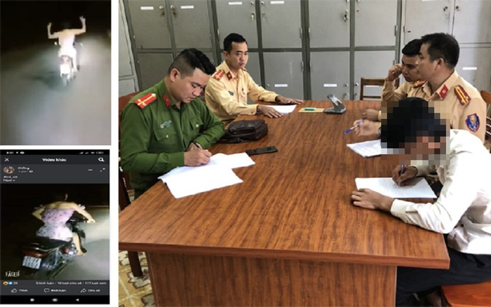 Mặc váy hồng rồi buông hai tay khi lái xe, nam thanh niên bị phạt 9 triệu đồng