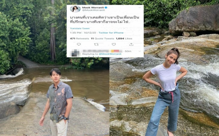 'Tình cũ' rộ tin đồn hẹn hò với ái nữ The Face Thái Lan, Mook Worranit bất ngờ có động thái đầy ẩn ý