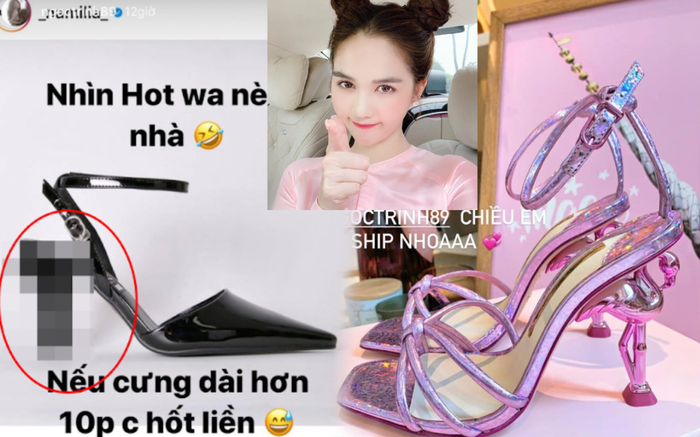 Vừa gây choáng vì đôi giày hình bộ phận nhạy cảm nam giới, Ngọc Trinh tiếp tục tậu giày độc lạ