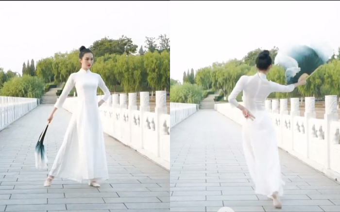 Hoa hậu Trung Quốc gây phẫn nộ khi ngang nhiên mặc áo dài trình diễn trong phần thi tài năng Miss Earth 2020