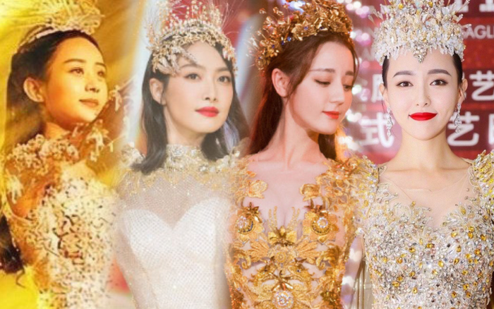 Tống Thiến bị chê là 'Nữ thần Kim Ưng' xấu nhất lịch sử vì chiếc váy thảm họa: Lép vế Triệu Lệ Dĩnh và Địch Lệ Nhiệt Ba!