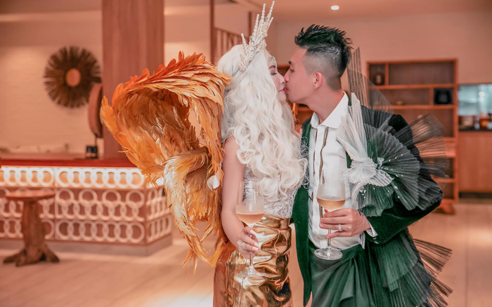 Vợ chồng đại gia Minh Nhựa kỉ niệm ngày cưới 'đơn giản', cộng đồng mạng thắc mắc: Lễ hội hoá trang hay gì?