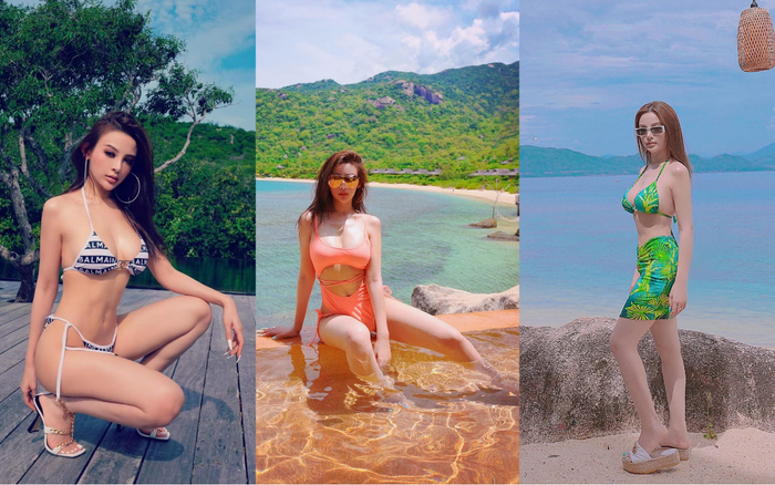 Mừng sinh nhật U40, Huyền Baby thả dáng bikini 'mướt' như 'gái mười tám'