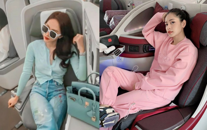 Ngọc Trinh mang túi nửa tỷ ngồi ghế thương gia, Ngô Thanh Vân đơn giản mà cuốn hút vô đối