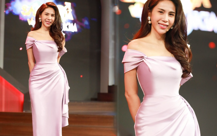 Thủy Tiên đẹp nao lòng với đầm lụa tím sau những ngày đi cứu trợ vất vả ở vùng 'rốn lũ'