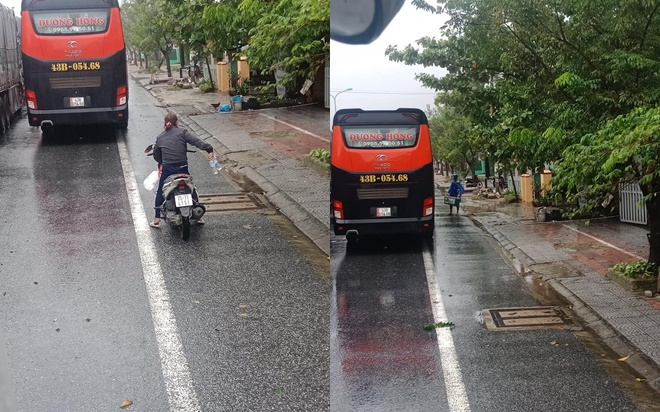 Ấm lòng chuyện người dân Huế gõ cửa từng xe trú bão để phát cơm miễn phí bất chấp mưa gió