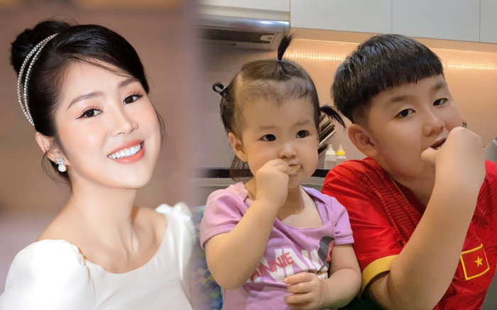 Lê Phương rưng rưng hạnh phúc khi thấy 2 con yêu thương chăm sóc nhau