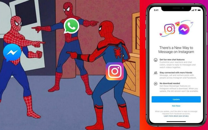 Người dùng khó chịu vì cập nhật mới của Facebook Messenger và Instagram