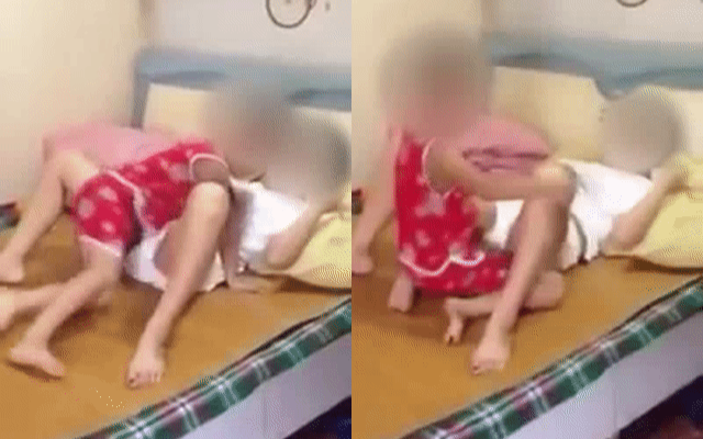 Góc phản cảm: Thấy con có hành động 'người lớn' với mình, bà mẹ trẻ vô tư cười đùa và 'thuận theo'