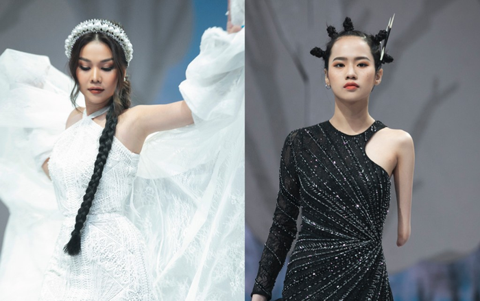 Siêu mẫu Thanh Hằng, model khuyết tay Hà Phương hoá 'thiên thần' quyền lực trên sàn diễn