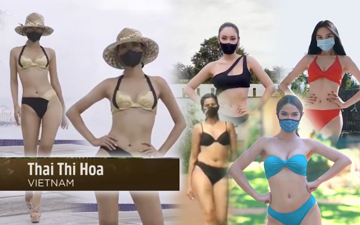 Hoa Thái khoe vóc dáng 'đồng hồ cát' tại Miss Earth 2020, nhiều ứng viên lộ khuyết điểm hình thể
