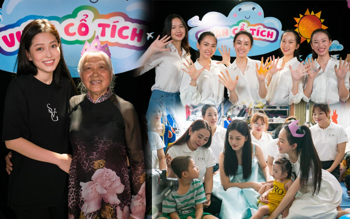 Phương Nga hóa Cô tiên xanh cùng thí sinh Hoa hậu Việt Nam thực hiện dự án nhân ái Liều thuốc yêu thương