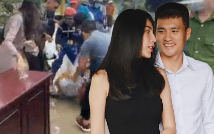 Người dân huyện Hải Lăng ngất xỉu trong lúc xếp hàng nhận cứu trợ từ Thủy Tiên và Công Vinh