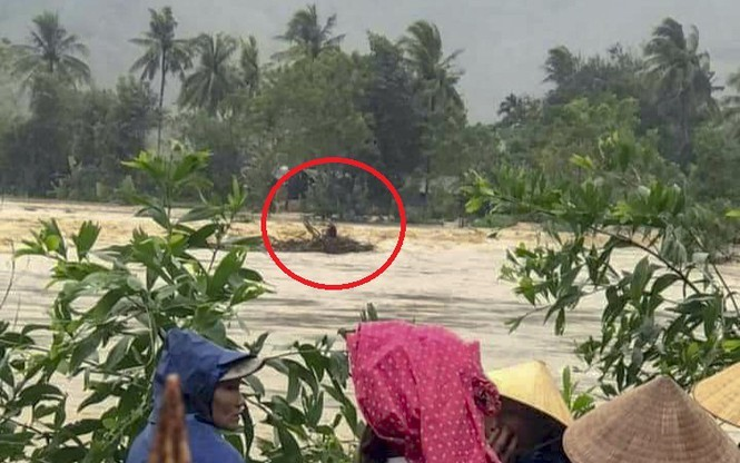 Giải cứu người đàn ông mắc kẹt giữa dòng lũ chảy xiết