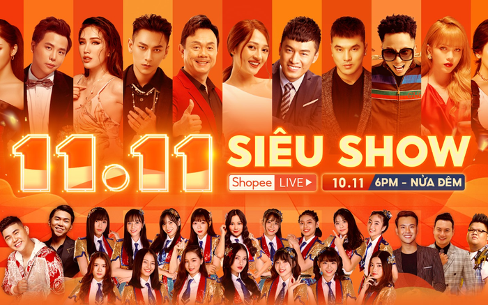 Thảnh thơi xem Shopee 11.11 Siêu Show tại nhà - nhận quà HOT, duy nhất vào lúc 6PM hôm nay!